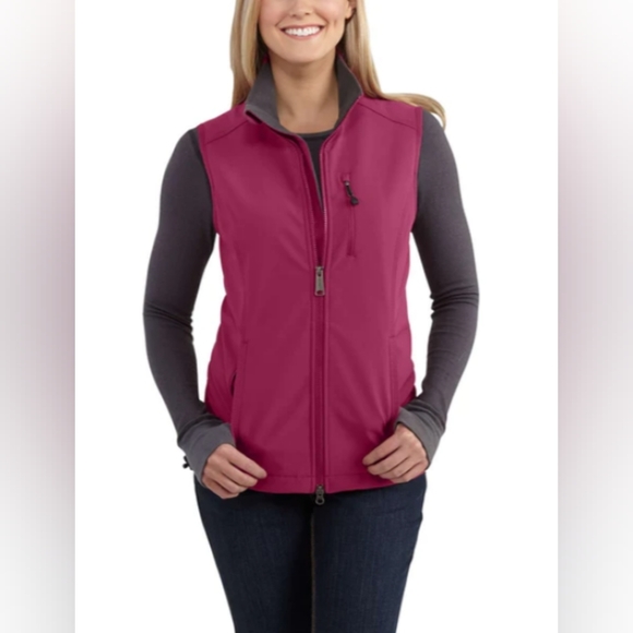 Carhartt Denwood Softshell Vest Raspberry Pink Ladies Sz XSmall - Picture 1 of 11